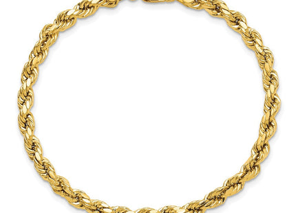14K Semi Solid Diamond-cut Rope with Lobster Clasp Chain (Style DH030-8)