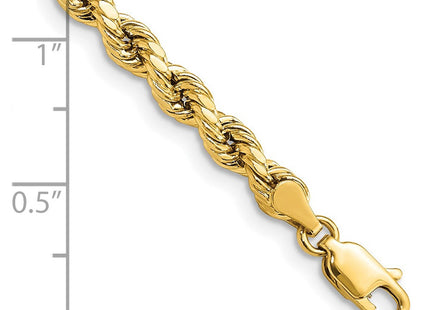 14K Semi Solid Diamond-cut Rope with Lobster Clasp Chain (Style DH030-8)