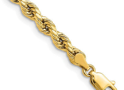 14K Semi Solid Diamond-cut Rope with Lobster Clasp Chain (Style DH030-8)