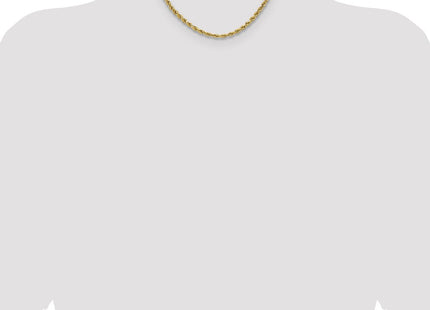 14K Semi Solid Diamond-cut Rope with Lobster Clasp Chain (Style DH035-16)