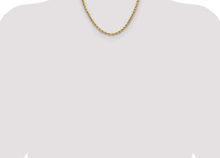 14K Semi Solid Diamond-cut Rope with Lobster Clasp Chain (Style DH035-18)