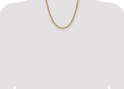 14K Semi Solid Diamond-cut Rope with Lobster Clasp Chain (Style DH035-20)