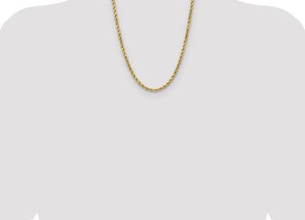 14K Semi Solid Diamond-cut Rope with Lobster Clasp Chain (Style DH035-22)
