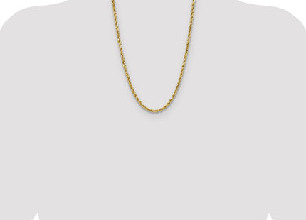 14K Semi Solid Diamond-cut Rope with Lobster Clasp Chain (Style DH035-24)