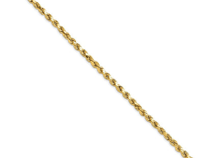 14K Semi Solid Diamond-cut Rope with Lobster Clasp Chain (Style DH035-8)