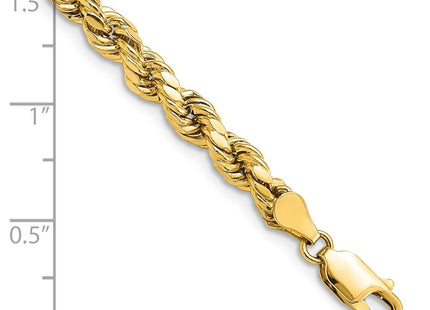 14K Semi Solid Diamond-cut Rope with Lobster Clasp Chain (Style DH035-8)
