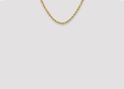 14K Semi Solid Diamond-cut Rope with Lobster Clasp Chain (Style DH040-18)