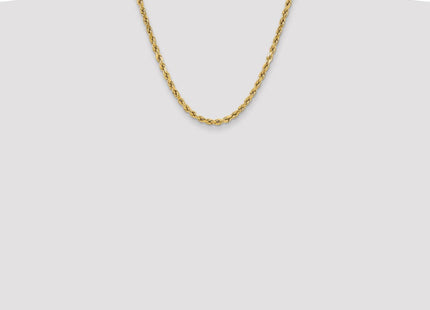 14K Semi Solid Diamond-cut Rope with Lobster Clasp Chain (Style DH040-20)