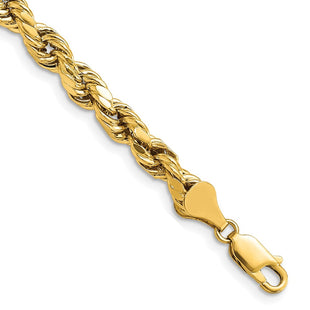 14K Semi Solid Diamond-cut Rope with Lobster Clasp Chain (Style DH040-8)