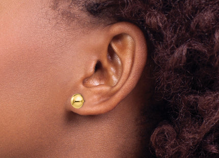 14k Polished Half Ball Post Earrings, 8 x 8mm