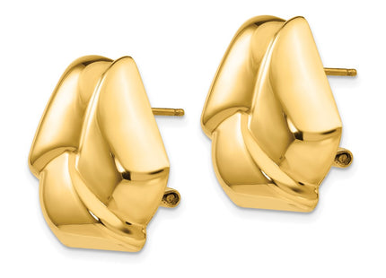 14k Yellow Gold Earrings Style E428 - Classique Jewelry Inc.