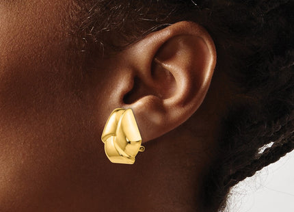 14k Yellow Gold Earrings Style E428 - Classique Jewelry Inc.