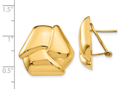14k Yellow Gold Earrings Style E428 - Classique Jewelry Inc.