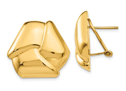 14k Yellow Gold Earrings Style E428 - Classique Jewelry Inc.