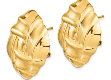 14k Yellow Gold Earrings Style E564 - Classique Jewelry Inc.