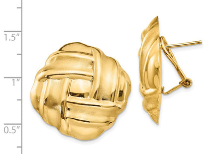 14k Yellow Gold Earrings Style E564 - Classique Jewelry Inc.