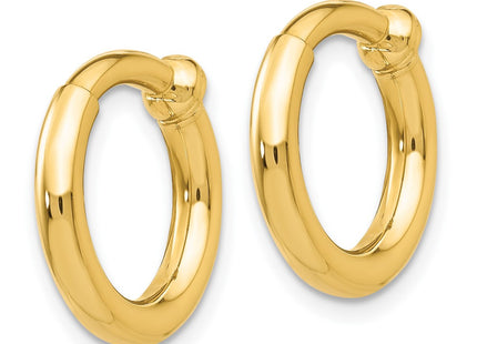 14K gold hoop earrings, alternate view