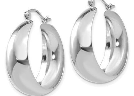 14K white gold hoop earrings, alternate view