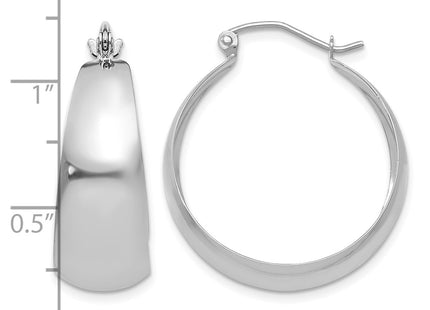 14K white gold hoop earrings, further view