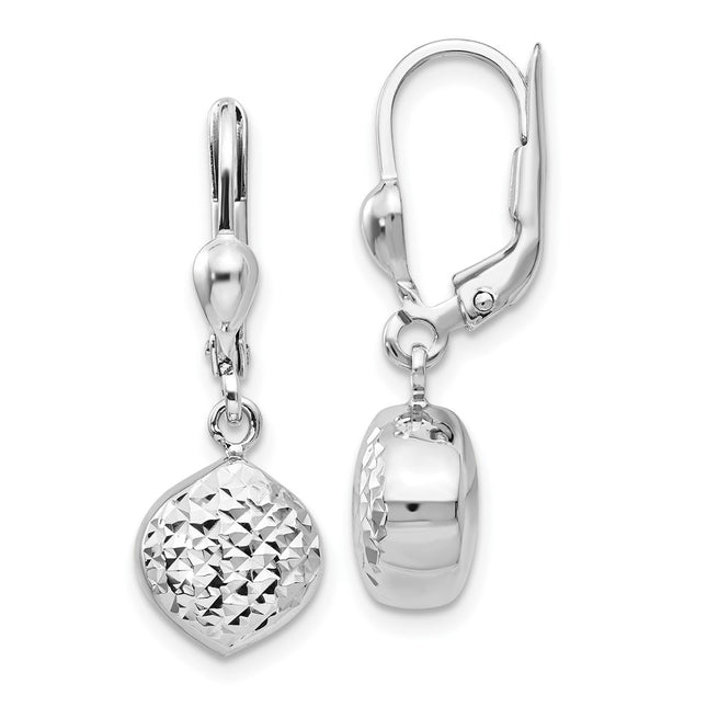 14k White Gold Earrings Style E766 - Classique Jewelry Inc.