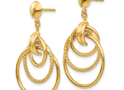 14k Yellow Gold Earrings Style E776 - Classique Jewelry Inc.