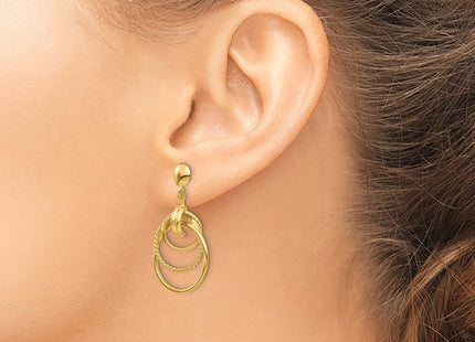 14k Yellow Gold Earrings Style E776 - Classique Jewelry Inc.