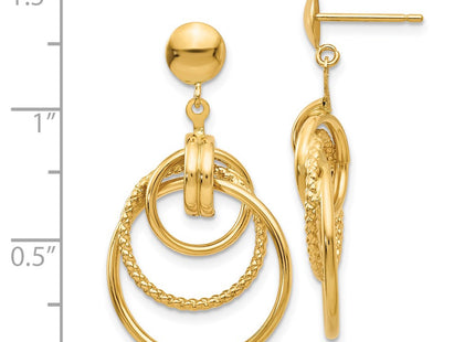 14k Yellow Gold Earrings Style E776 - Classique Jewelry Inc.