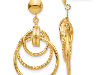 14k Yellow Gold Earrings Style E776 - Classique Jewelry Inc.