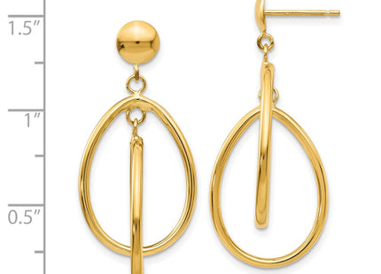 14k Yellow Gold Earrings Style E780 - Classique Jewelry Inc.