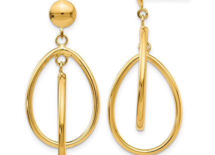 14k Yellow Gold Earrings Style E780 - Classique Jewelry Inc.