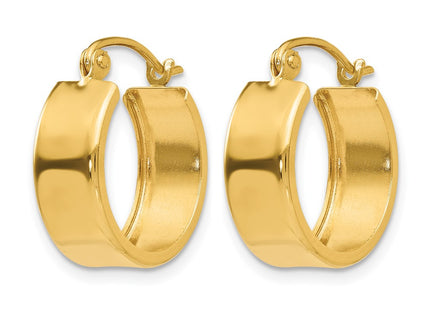 14K gold hoop earrings, alternate view