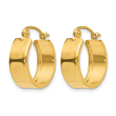 14K Small Hoop Earrings, 17 x 5.75mm