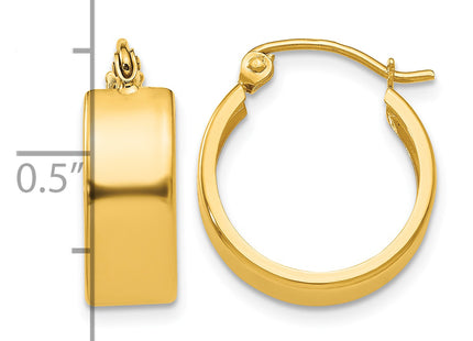 14k Small Hoop Earrings, 17 x 5.75mm