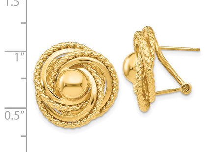 14k Yellow Gold Earrings Style E824 - Classique Jewelry Inc.