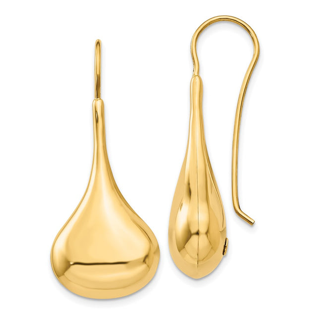 14k Yellow Gold Earrings Style E857 - Classique Jewelry Inc.