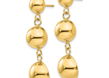 14K gold hoop earrings, alternate view