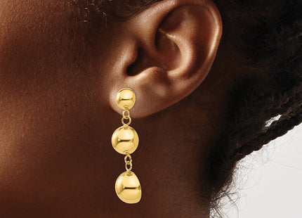 14K gold hoop earrings, another view