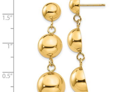 14k Yellow Gold Earrings Style E883 - Classique Jewelry Inc.
