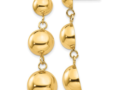 14k Yellow Gold Earrings Style E883 - Classique Jewelry Inc.