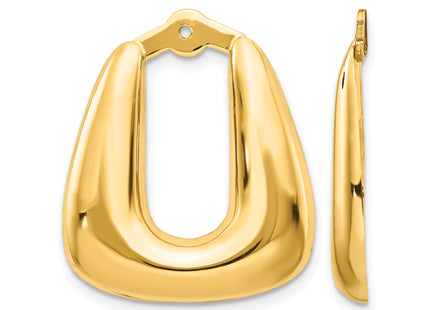 14k Polished Hoop Earring Jackets, 25 x 20mm