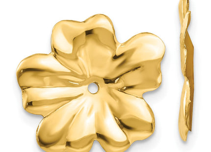 14k Polished Floral Earring Jackets (Style E893J)