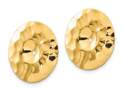 14K gold disc earrings, alternate view