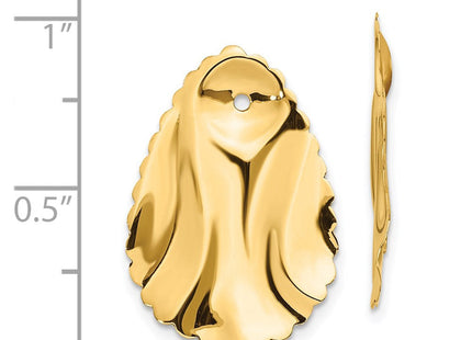 14K gold earrings, another view