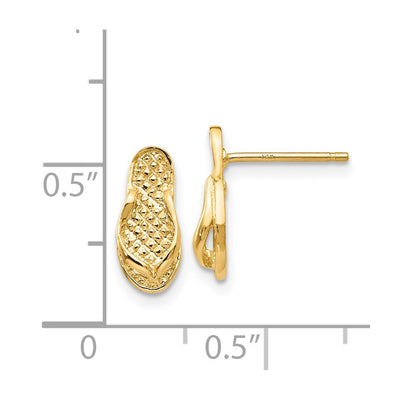 14K Flip Flop Earrings
