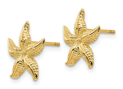 14k Starfish Earrings (Style E908)