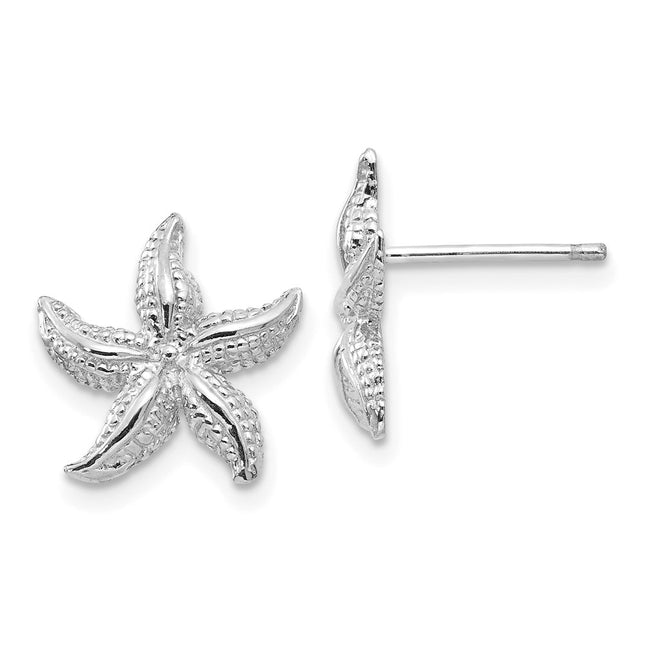 14k White Gold Earrings Style E908W - Classique Jewelry Inc.