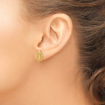 14K Polished Half Ball Post Earrings, 8 x 8mm
