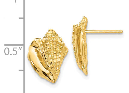 14K gold earrings, further view