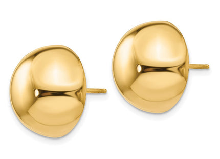 14k Polished Half Ball Post Earrings (Style E925)