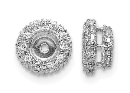 14K white gold diamond earrings